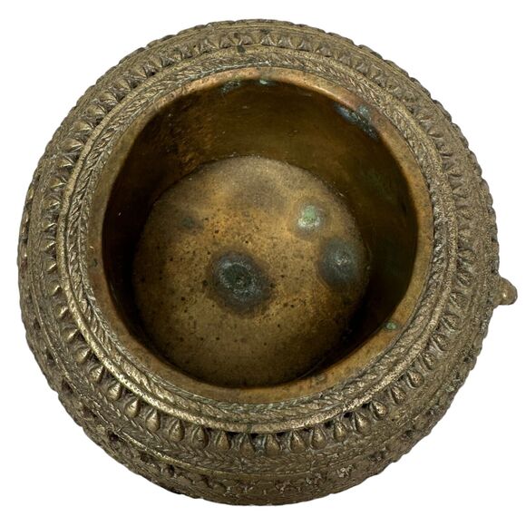 Antique 1900s North African Traditional Metal Crafted Bowl Tray Dish Hand Made - Picture 7 of 11